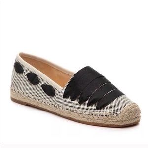 enzo angiolini ribbon laced espadrille flats